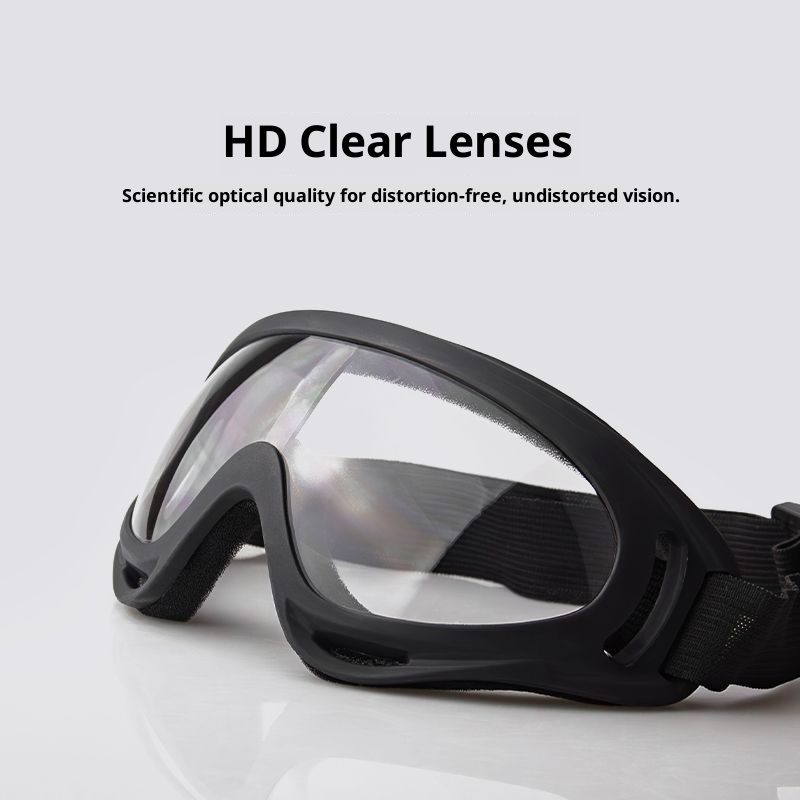 001 Óculos de Ciclismo à Prova de Areia, Proteção para Trabalho, Motociclismo, Transparentes, Antipoeira, Resistente ao Vento, para Homens, Esqui, Off-road_voghion.com