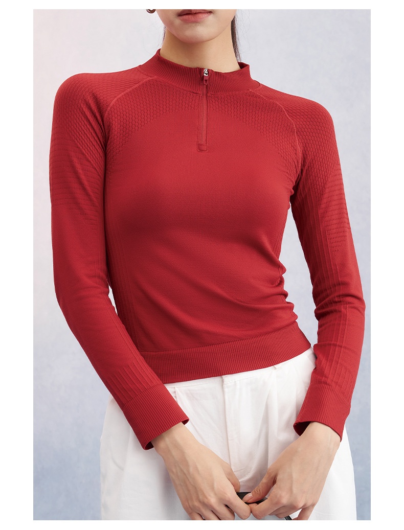 T-shirt à manches longues pour femme, coupe ajustée, idéal pour le fitness, la course à pied, l'entraînement en extérieur, le yoga et les loisirs._voghion.com