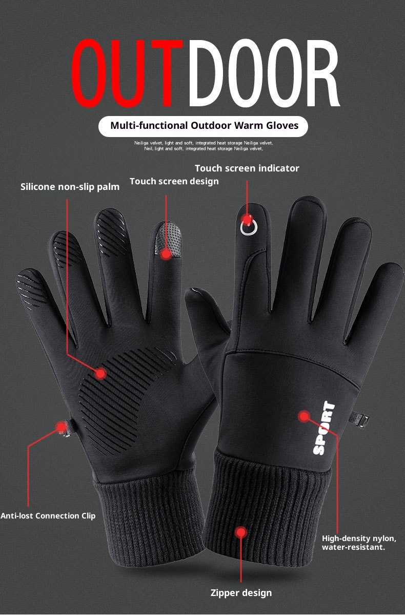 ActiveGo Winter Warm Sportfietsen Voor Mannen En Vrouwen Outdoor Bergbeklimmen Waterdicht Antislip Winddicht Skiën Touchscreen_voghion.com