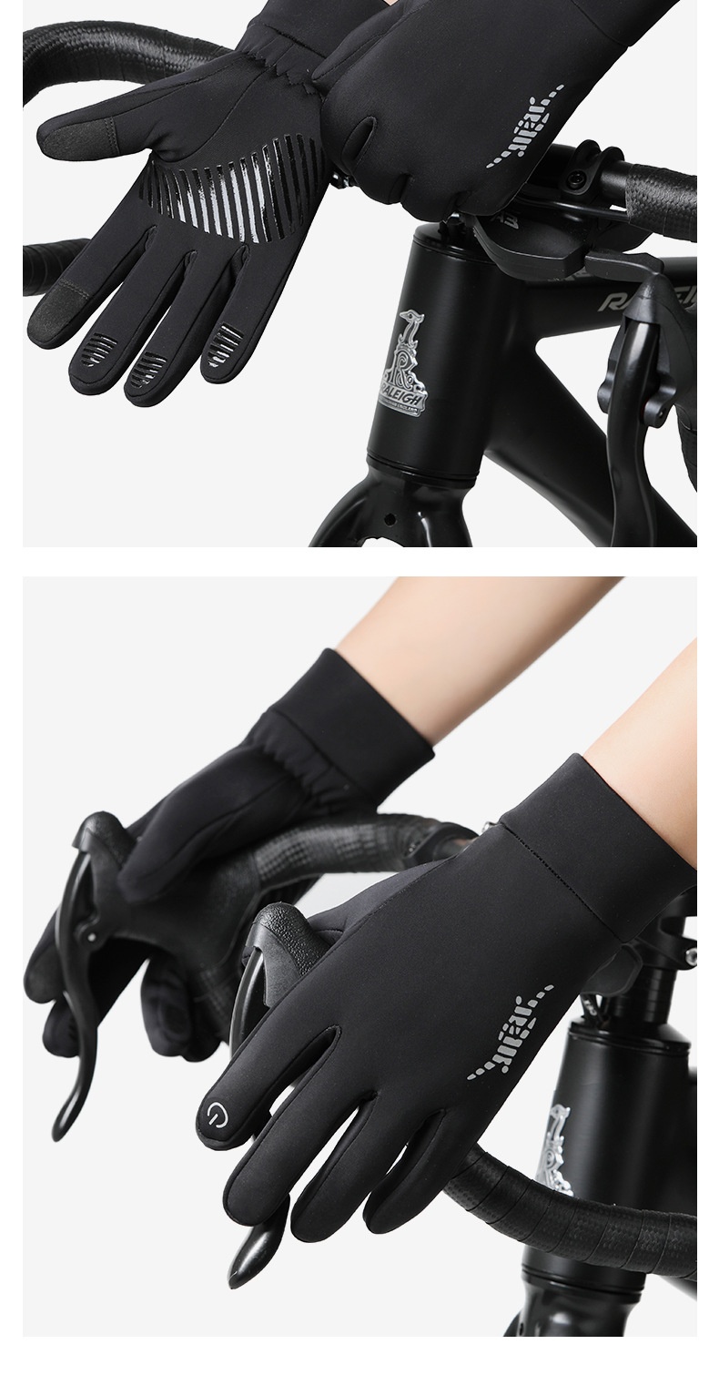 ActiveGo Autumn And Winter Cycling Men's Outdoor Running Sports Windproof Waterproof Plus Velvet Touch Screen Skiing Warm Gloves_voghion.com