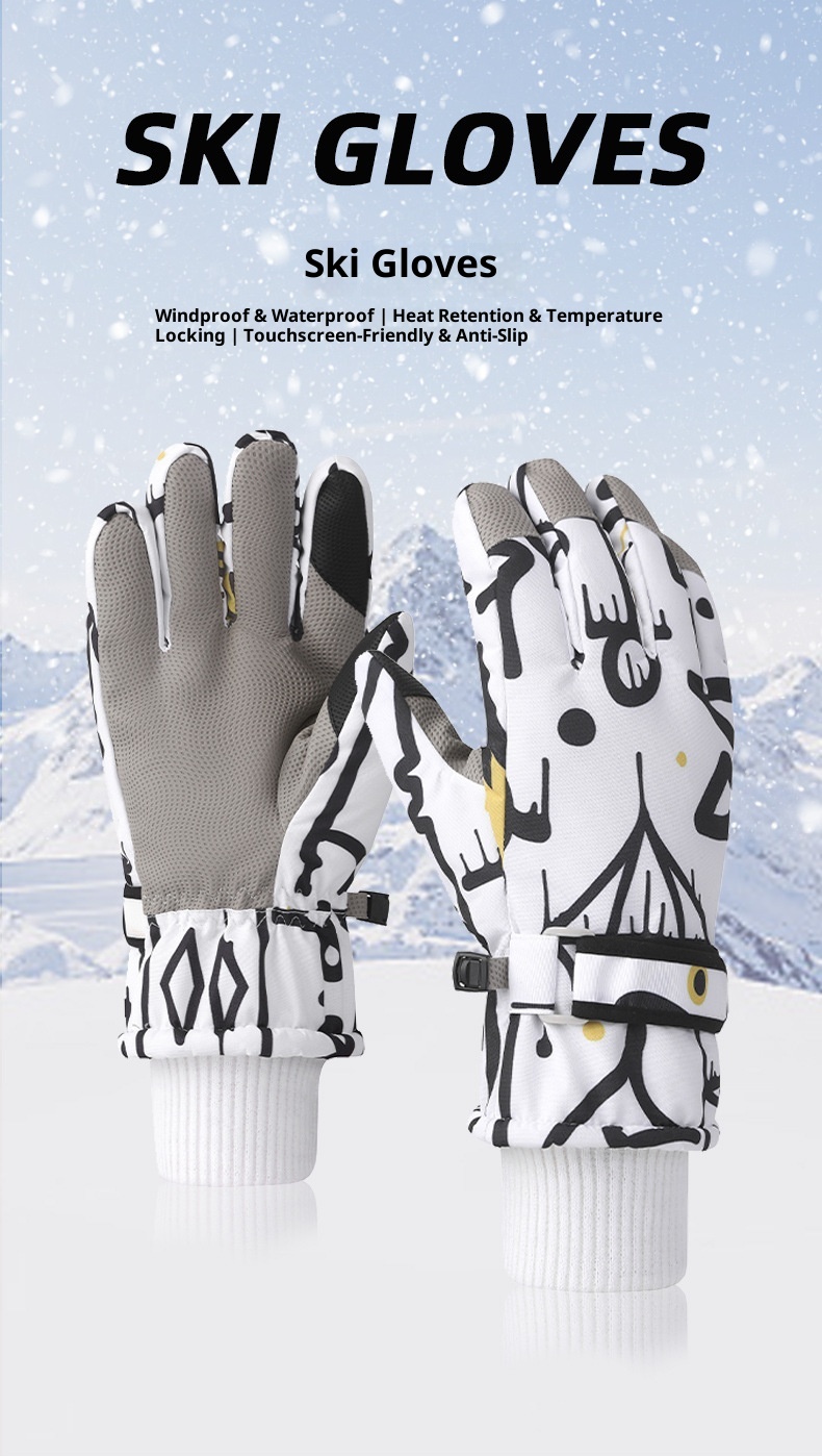Guanti da ciclismo da uomo ActiveGo da sci invernali per sport all'aria aperta, caldi, foderati in pile, antivento, impermeabili, touchscreen_voghion.com