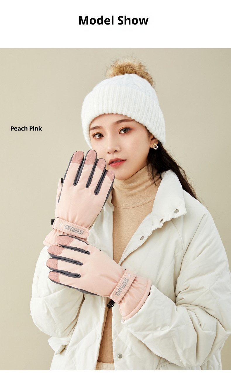 ActiveGo Skihandschuhe für Damen und Herren, Winterfleece-gefüttert, warm, für Outdoor-Aktivitäten wie Reiten und Bergsteigen, verdickt, wasserdicht_voghion.com