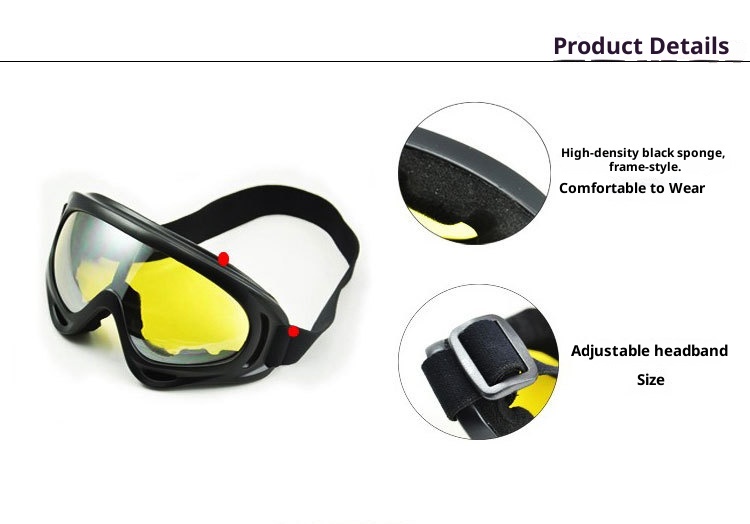 001 X400 Unisex Sports Protective Windproof Children's Ski Goggles Outdoor Motorcycle Riding Glasses_voghion.com