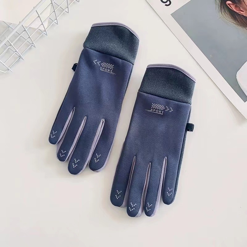 ActiveGo Autumn Winter Fleece-Lined Warm Outdoor Sports Cold-Proof Touchscreen Derong Driving Riding Ski Gloves For Men And Women_voghion.com