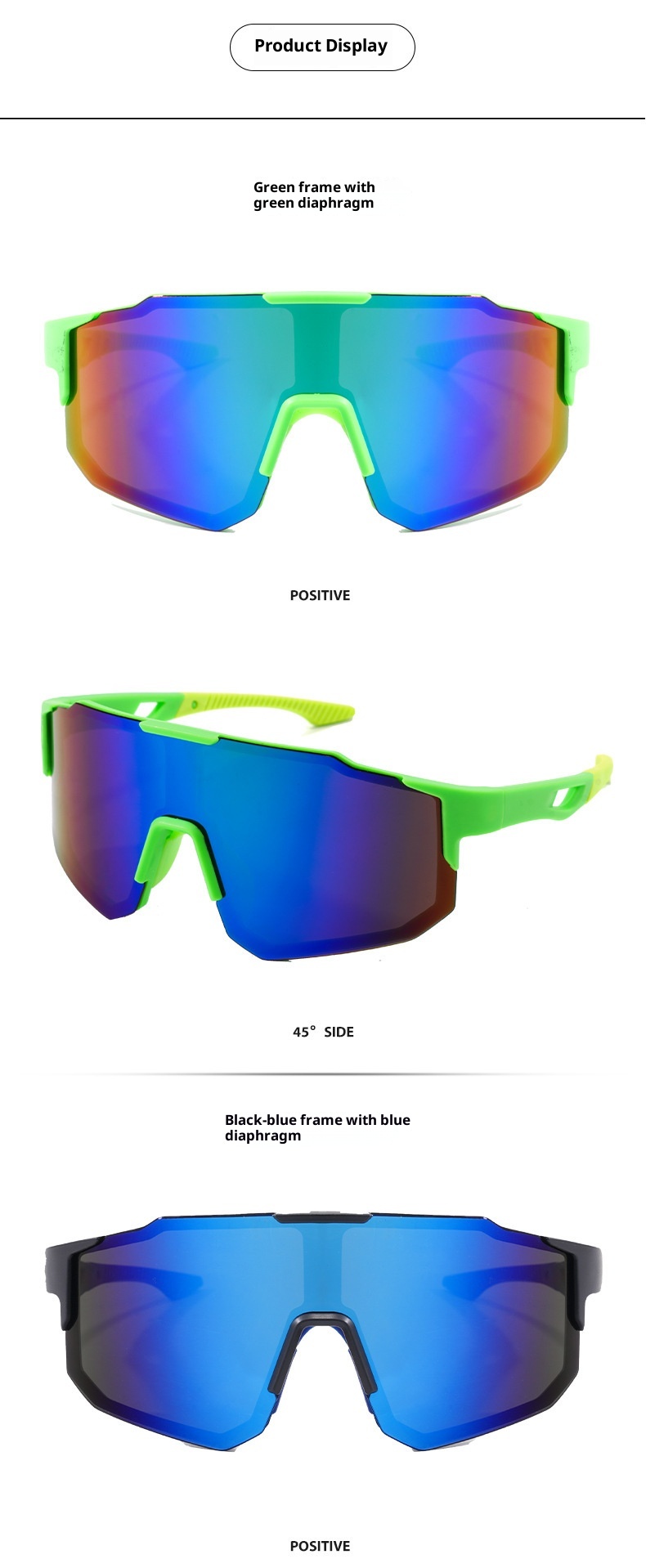 001 Cross-border Cycling Goggles Outdoor Sports Skiing Mountaineering Fishing Sun Protection Windproof Anti-fog Unisex Full_voghion.com