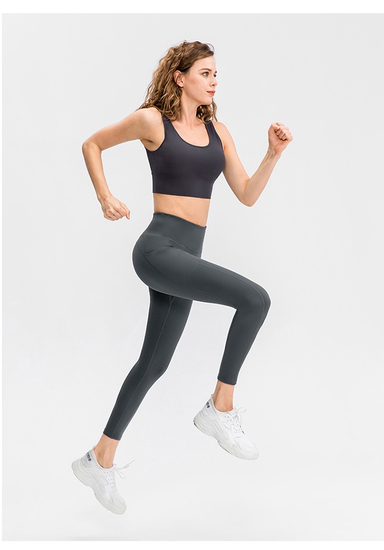 New Double-Sided Brocade Bare Sensation Yoga For Women With Pockets, High Waist, Tummy Control, Hip Lift, Sports Fitness_voghion.com