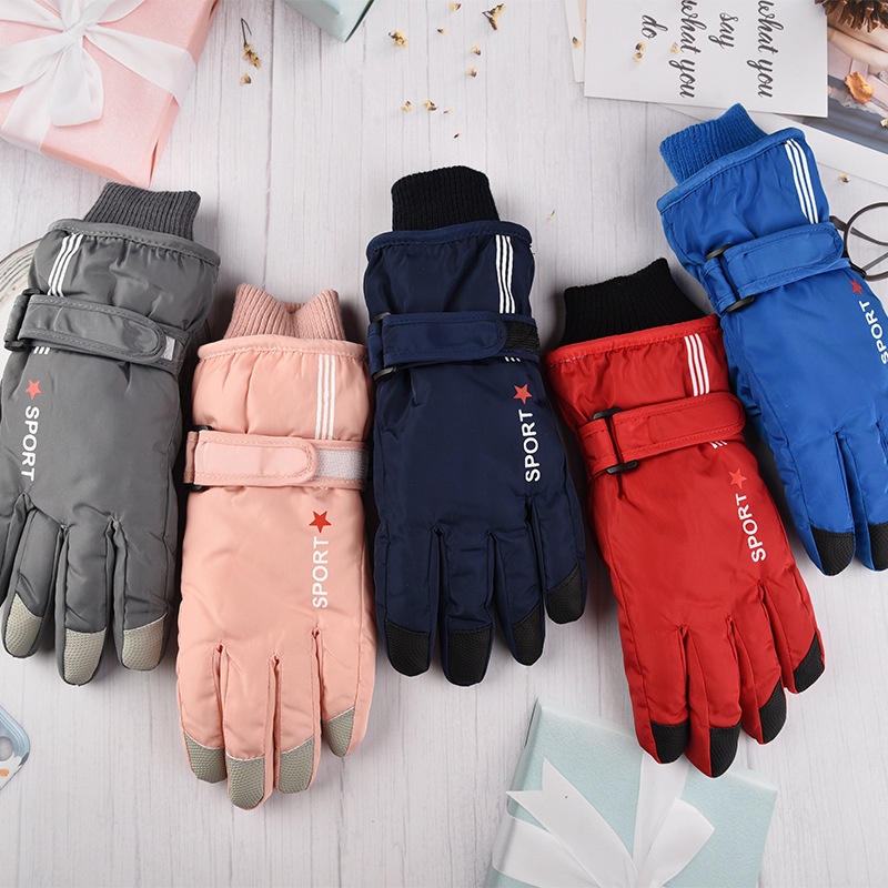 ActiveGo Children's Ski Outdoor Sports Gloves Big Kids Touchscreen Fleece Lined Thickened Winter Waterproof Riding Warm_voghion.com