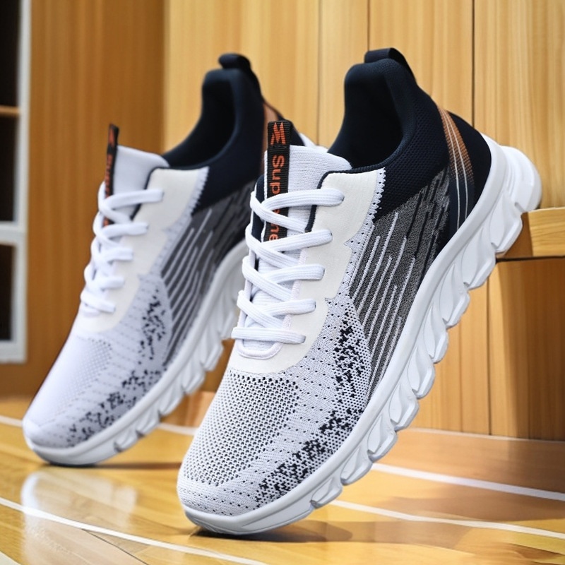 001 2025 Autumn New Sneakers Export Men's One-Piece Dropshipping Lace-Up Running Fashion Trend Shoes For Men_voghion.com
