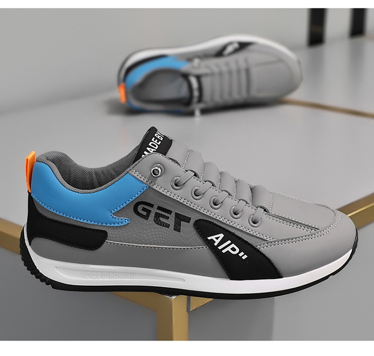001 2025 New Men's Casual Agan Sports Sneakers Trendy Versatile White Lightweight Slip-On Running Shoes_voghion.com
