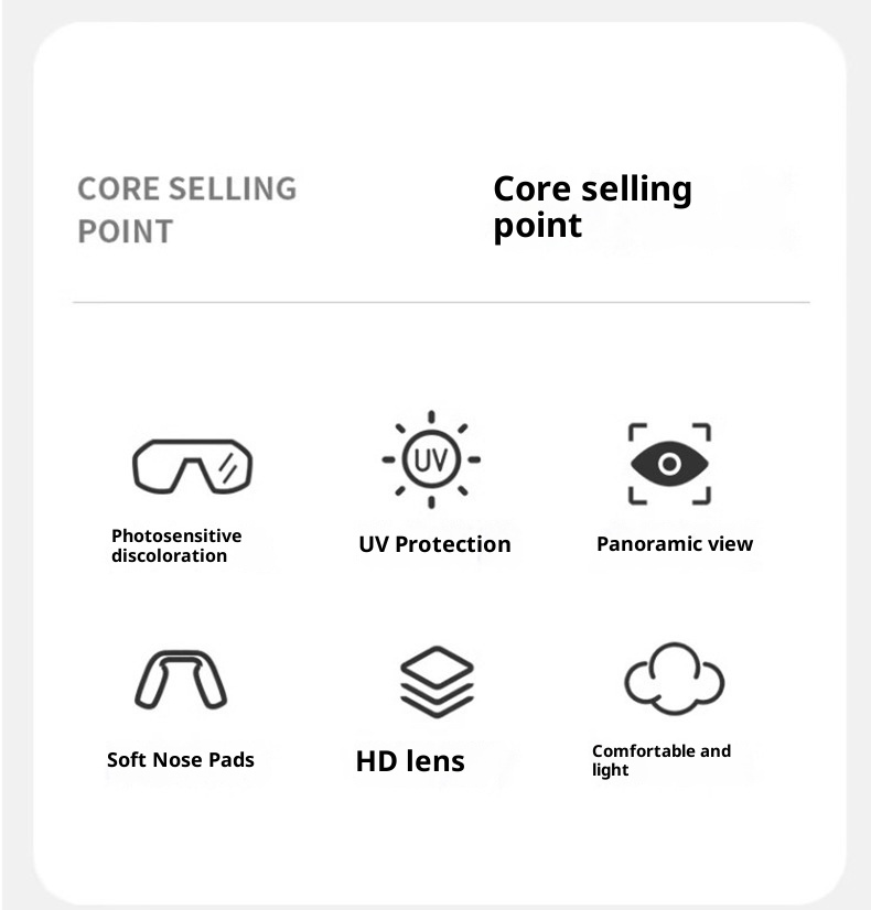 001 Cross-border Cycling Goggles Outdoor Sports Skiing Mountaineering Fishing Sun Protection Windproof Anti-fog Unisex Full_voghion.com