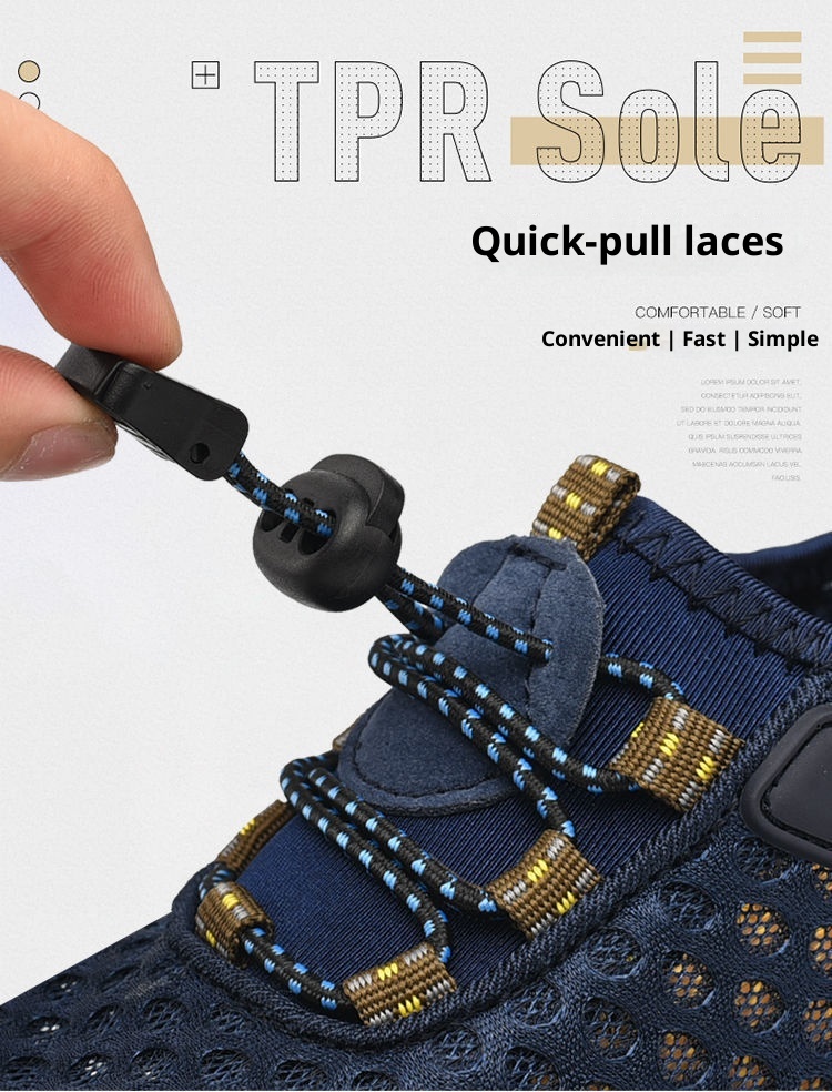 001 Water Summer New Trendy Breathable Mesh Soft Sole Men's Sports Casual Outdoor Hiking Shoes Men_voghion.com