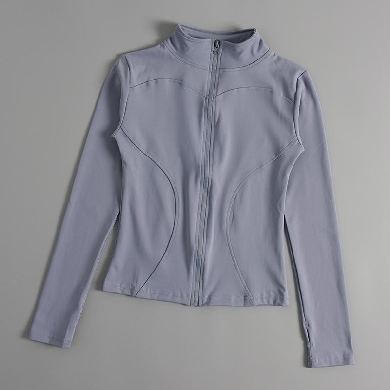 Nuova giacca fitness da donna aderente, ad asciugatura rapida, con protezione solare, dimagrante, a maniche lunghe, professionale, per corsa, allenamento sportivo e yoga_voghion.com