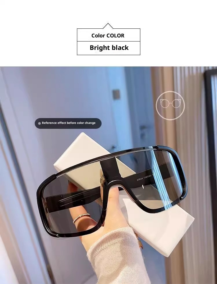 001 Riding Day Night Dual-use Sunglasses For Men And Women, Large Face Windproof Photochromic Cycling Glasses, Trendy_voghion.com