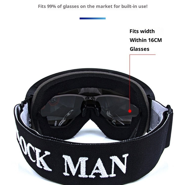 001 New Ski Winter Outdoor Sports Double Layer Anti-Fog Snowboard Goggles With Prescription Slot_voghion.com