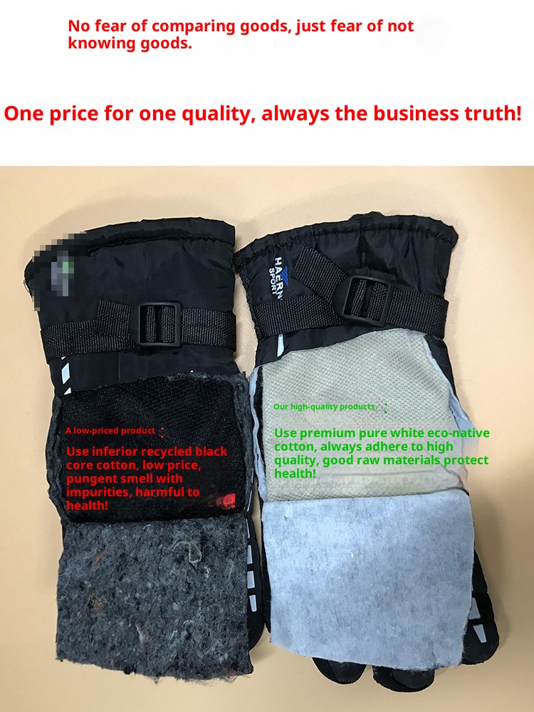 ActiveGo Winter New Men's Warm Outdoor Skiing Motorcycle Electric Bike Riding Gloves Fleece Lined Thickened_voghion.com