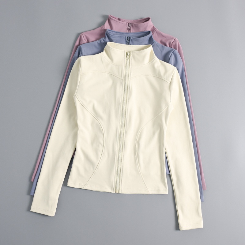 Nuova giacca fitness da donna aderente, ad asciugatura rapida, con protezione solare, dimagrante, a maniche lunghe, professionale, per corsa, allenamento sportivo e yoga_voghion.com