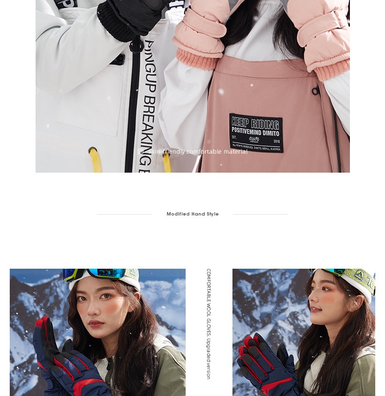 ActiveGo Wholesale Ski Winter Men And Women Couples Outdoor Sports Cold-Proof Waterproof Fleece-Lined Cycling Thermal Gloves_voghion.com