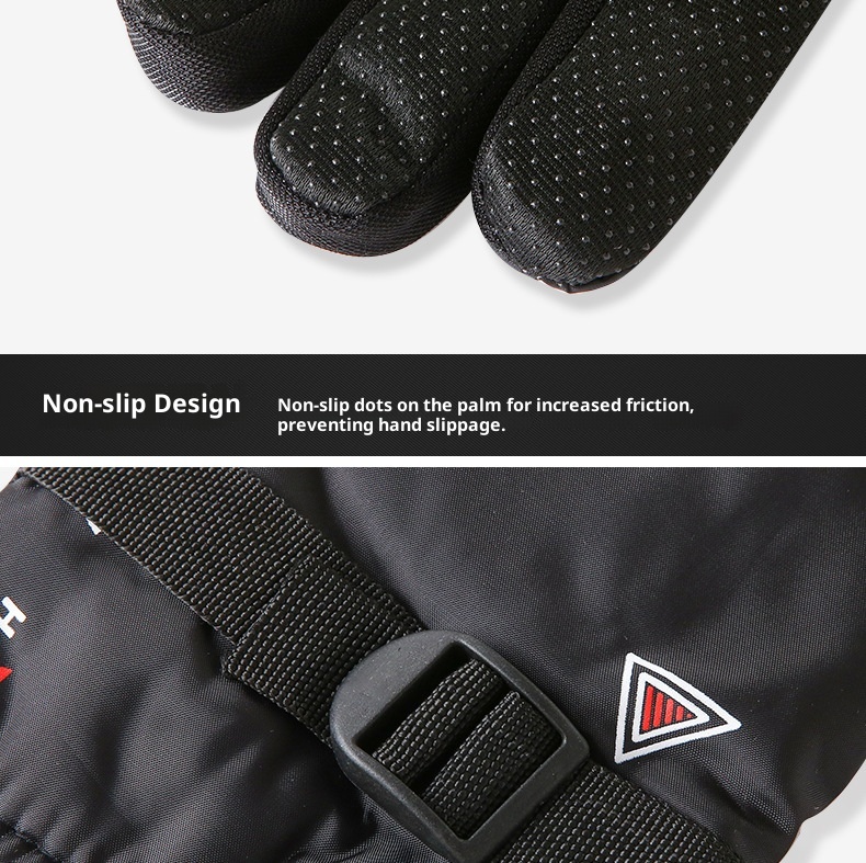 ActiveGo Winter New Men's Warm Outdoor Skiing Motorcycle Electric Bike Riding Gloves Fleece Lined Thickened_voghion.com