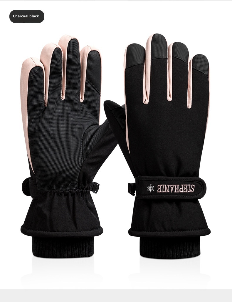 ActiveGo Skihandschuhe für Damen und Herren, Winterfleece-gefüttert, warm, für Outdoor-Aktivitäten wie Reiten und Bergsteigen, verdickt, wasserdicht_voghion.com