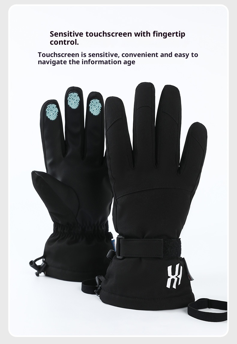 ActiveGo Sports Outdoor Ski voor dames Winter Fleece gevoerde verdikte fietshandschoenen Koudebestendig Touchscreen Waterdichte warme handschoenen_voghion.com