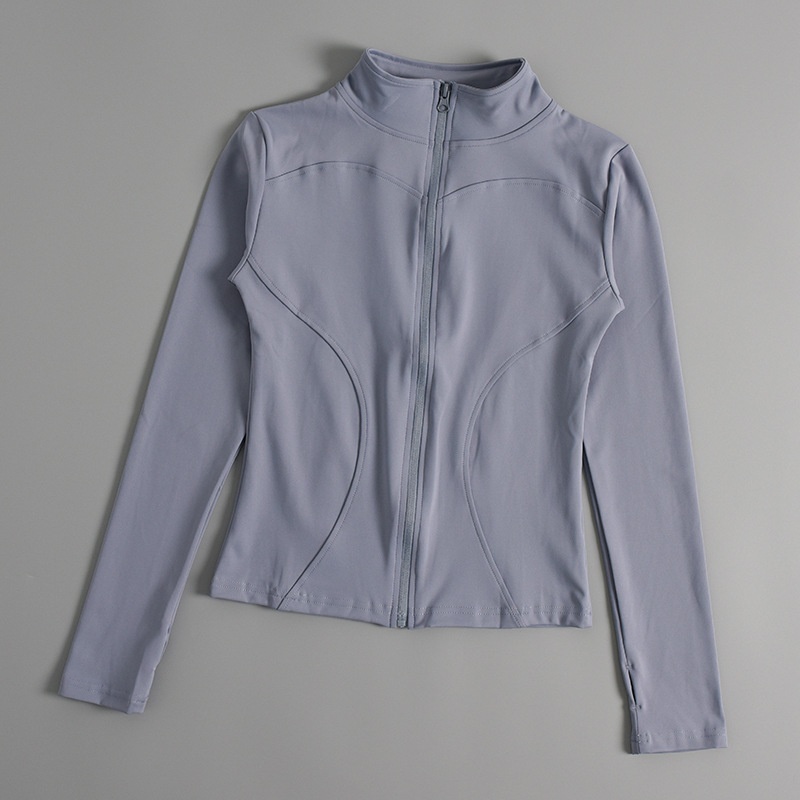 Nuova giacca fitness da donna aderente, ad asciugatura rapida, con protezione solare, dimagrante, a maniche lunghe, professionale, per corsa, allenamento sportivo e yoga_voghion.com