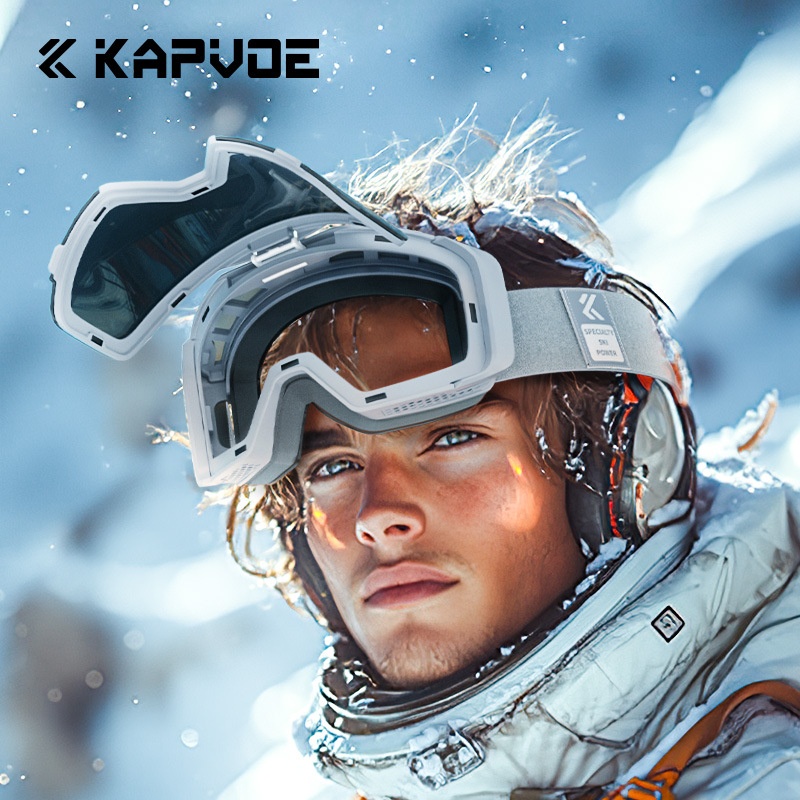 001 Universe Kapvoe Flip-Up Kayak Buğu Önleyici Profesyonel Açık Hava Dağcılığı Rüzgar Geçirmez Tek ve Çift Tahta Kar Gözlüğü_voghion.com