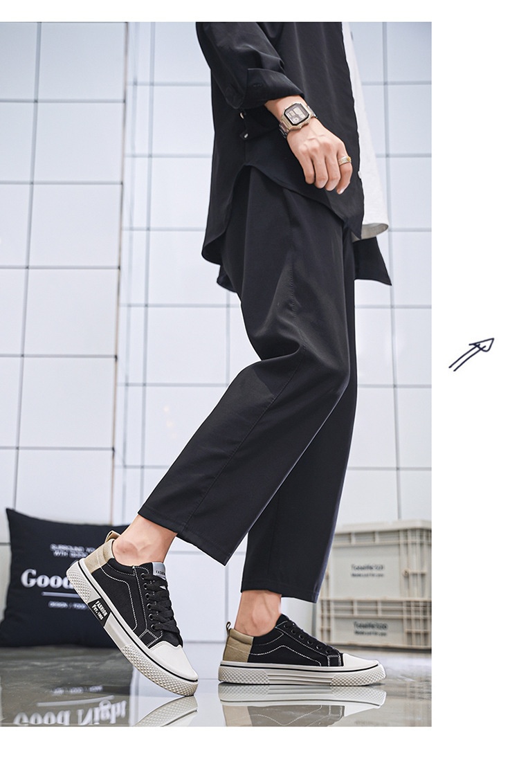 001 2024 Summer New Breathable Versatile Skate Men's Soft Sole Casual Sports Trendy Fashion Canvas Shoes_voghion.com