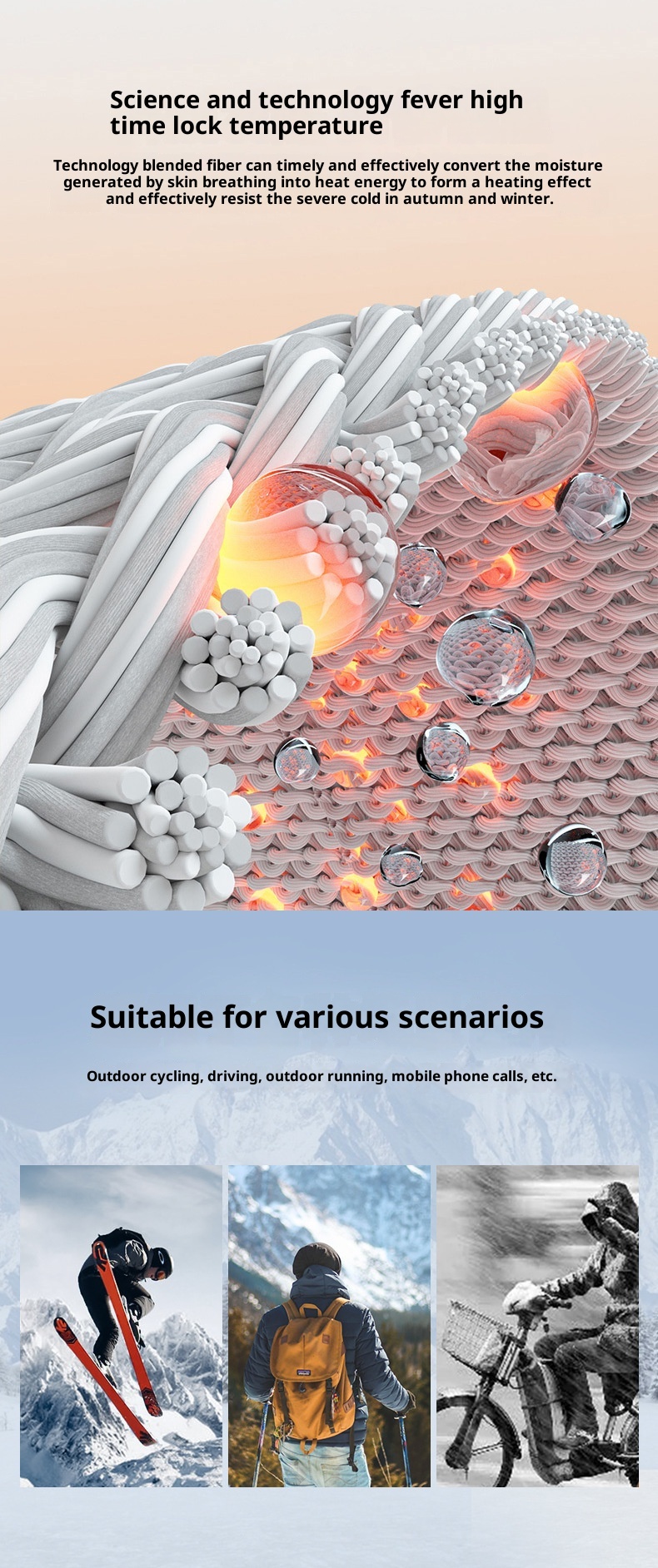 ActiveGo Skihandschuhe für Damen und Herren, Winterfleece-gefüttert, warm, für Outdoor-Aktivitäten wie Reiten und Bergsteigen, verdickt, wasserdicht_voghion.com