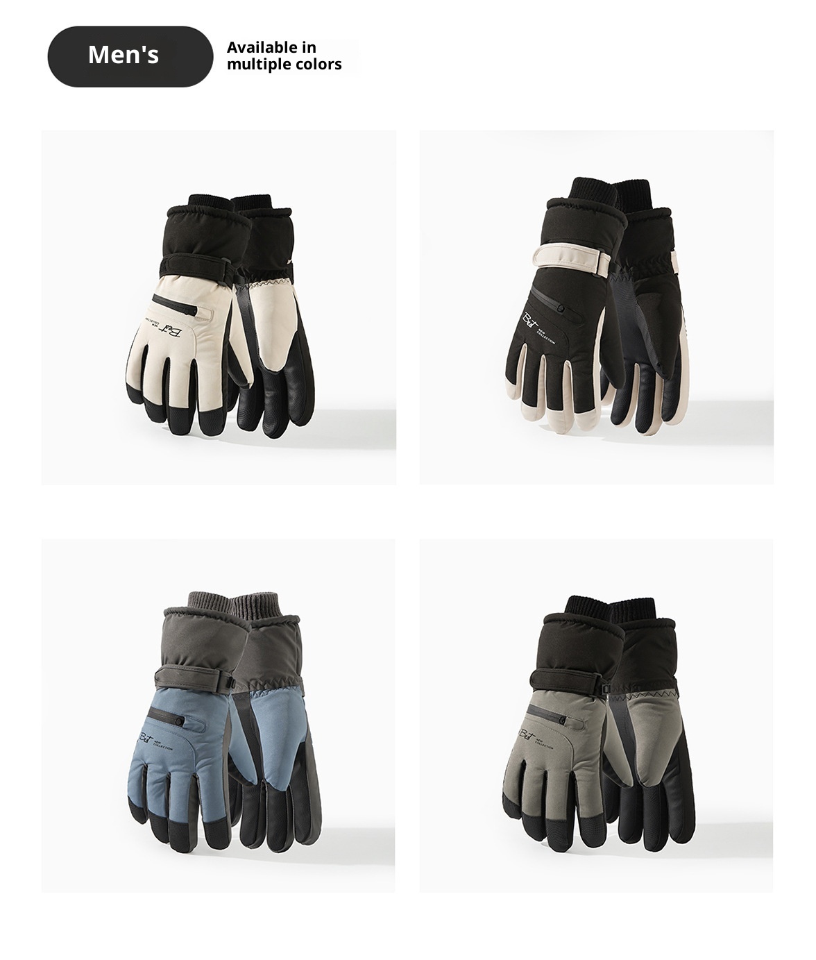 ActiveGo Damen-Skihandschuhe, kältebeständig, warm, Touchscreen-geeignet, wasserdicht, ideal für Radfahren, Studentensport, Outdoor-Sportarten, Schneespiele, Winter, Fleece-gefüttert_voghion.com