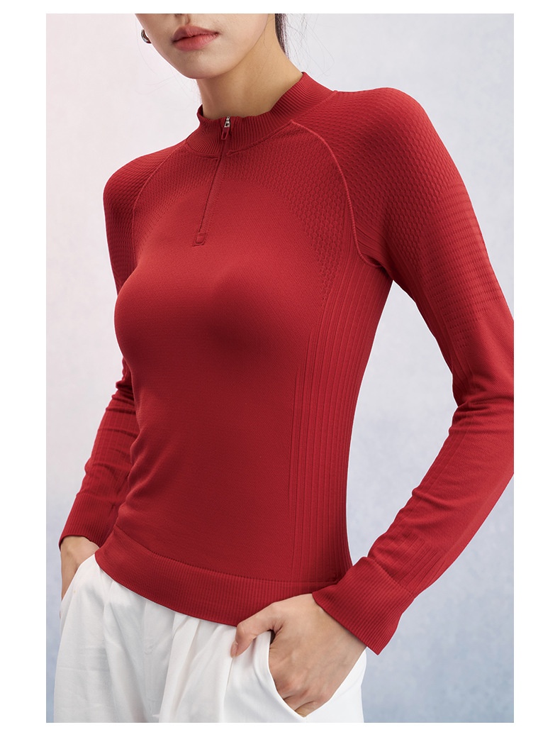 T-shirt à manches longues pour femme, coupe ajustée, idéal pour le fitness, la course à pied, l'entraînement en extérieur, le yoga et les loisirs._voghion.com