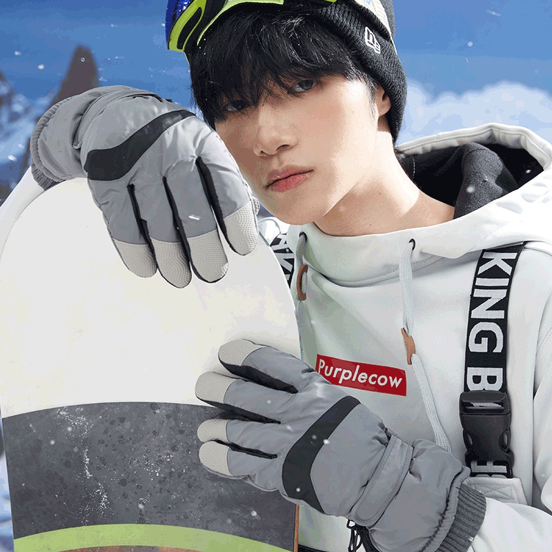 ActiveGo Wholesale Ski Winter Men And Women Couples Outdoor Sports Cold-Proof Waterproof Fleece-Lined Cycling Thermal Gloves_voghion.com