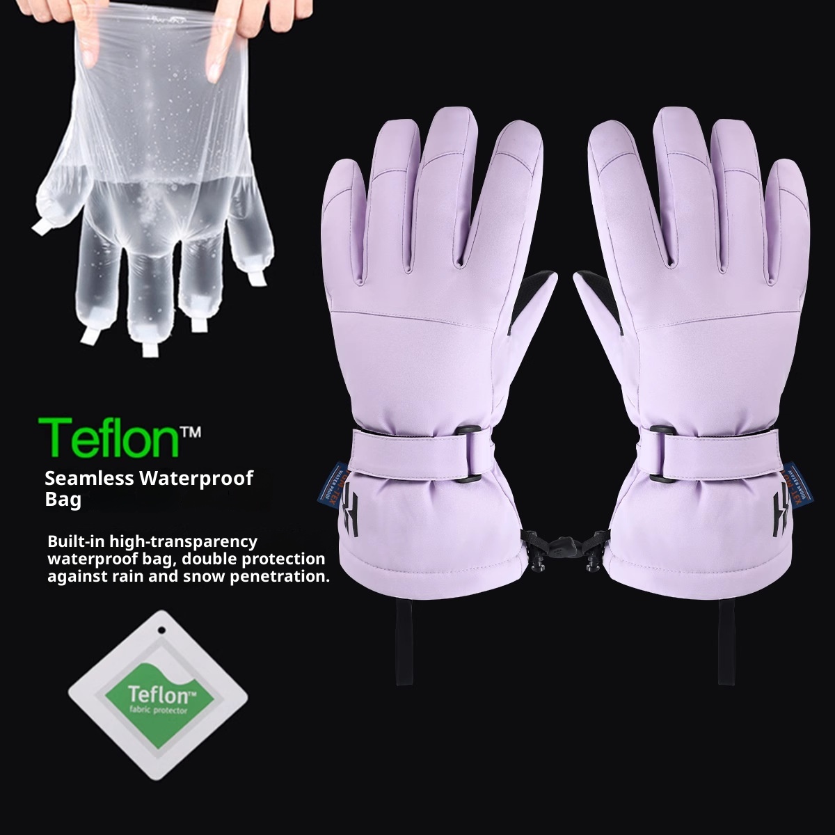 ActiveGo Sports Outdoor Ski voor dames Winter Fleece gevoerde verdikte fietshandschoenen Koudebestendig Touchscreen Waterdichte warme handschoenen_voghion.com