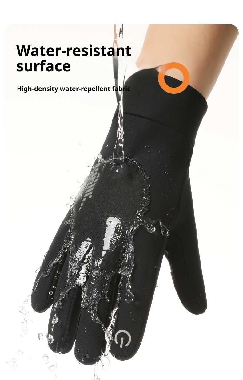 ActiveGo Autumn And Winter Cycling Men's Outdoor Running Sports Windproof Waterproof Plus Velvet Touch Screen Skiing Warm Gloves_voghion.com