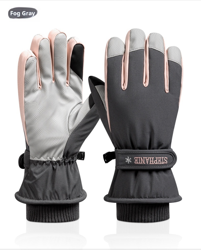 ActiveGo Skihandschuhe für Damen und Herren, Winterfleece-gefüttert, warm, für Outdoor-Aktivitäten wie Reiten und Bergsteigen, verdickt, wasserdicht_voghion.com