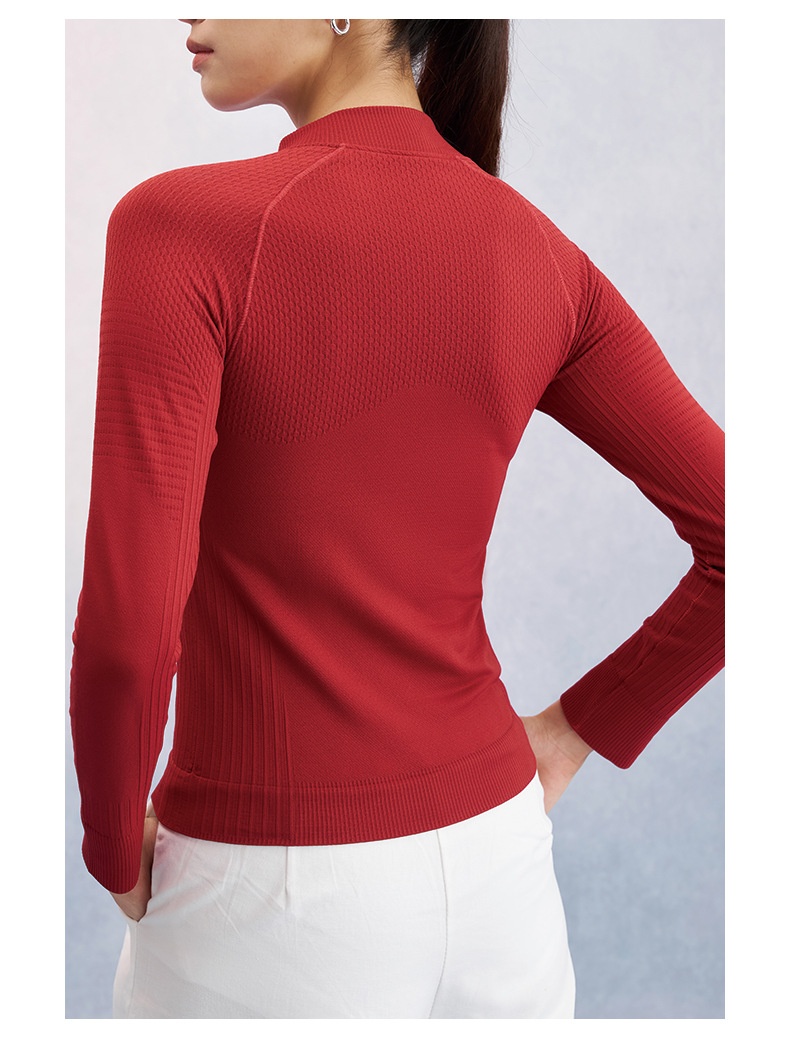 T-shirt à manches longues pour femme, coupe ajustée, idéal pour le fitness, la course à pied, l'entraînement en extérieur, le yoga et les loisirs._voghion.com