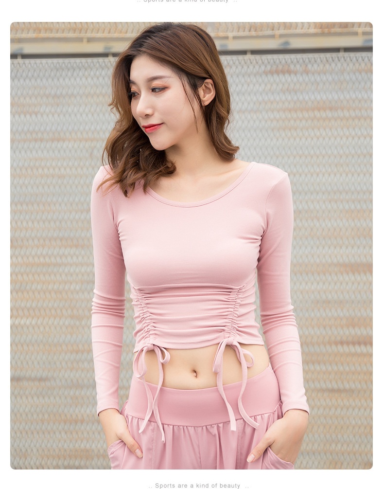 Abbigliamento sportivo basico autunno inverno, maglietta attillata, abbigliamento da allenamento, corsa all'aperto, yoga, manica lunga_voghion.com