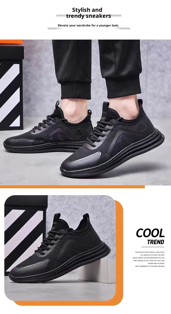 001 Cross-Border Comfortable Lace-Up Casual Trendy Round Toe Internet Celebrity Same Style Lightweight Breathable Wholesale_voghion.com