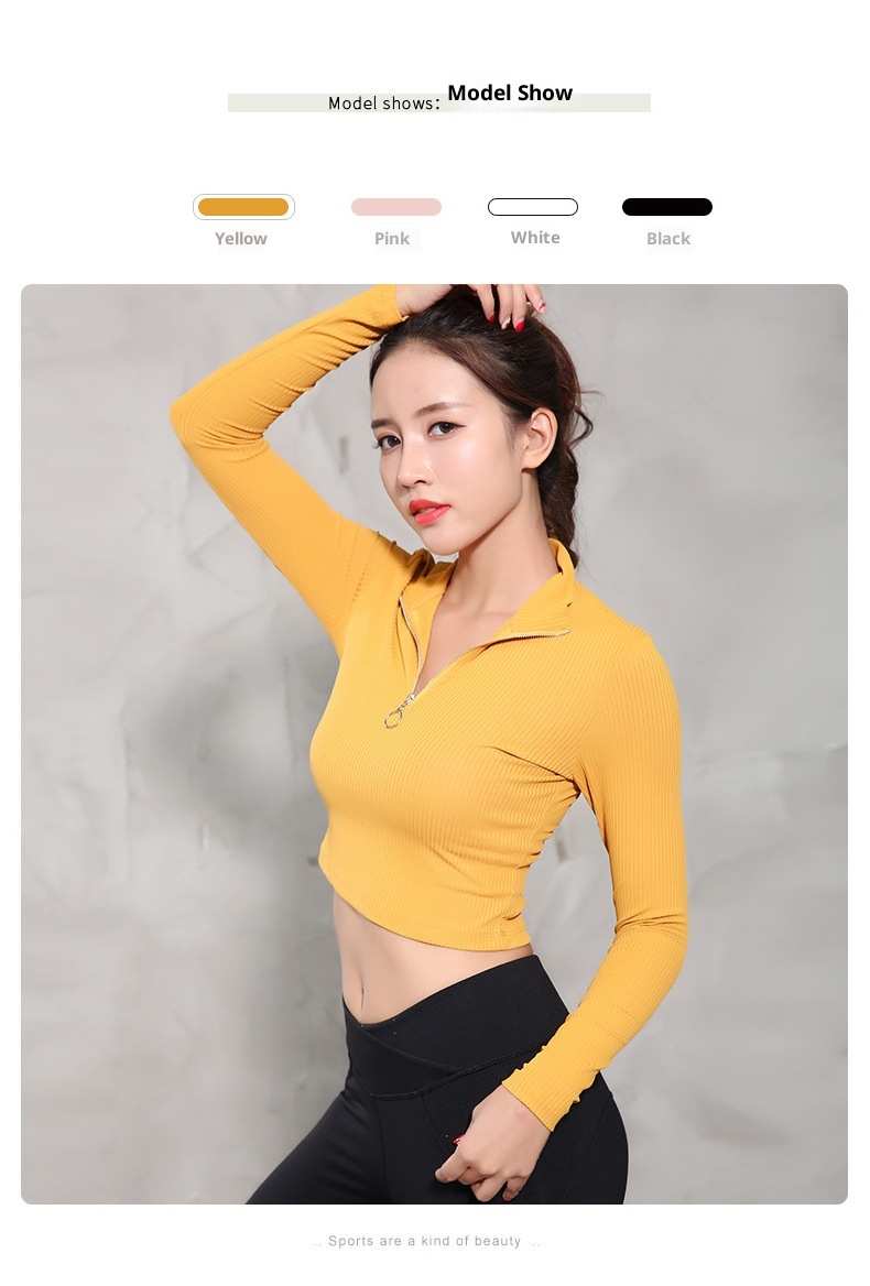 Abbigliamento sportivo basico autunno inverno, maglietta attillata, abbigliamento da allenamento, corsa all'aperto, yoga, manica lunga_voghion.com