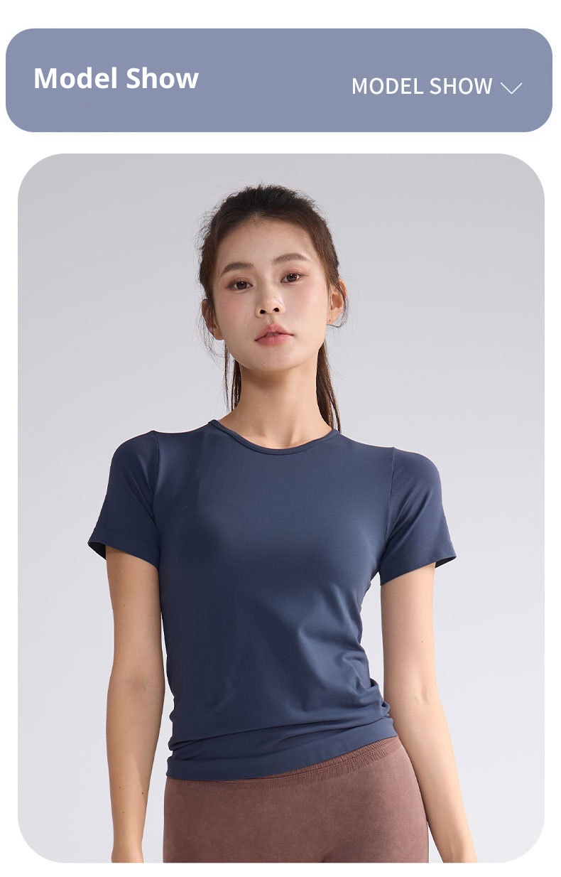 Short Sleeve Outdoor Quick-Dry T-Shirt Pilates Yoga Women Summer Top Sports Style Fitness Wear_voghion.com