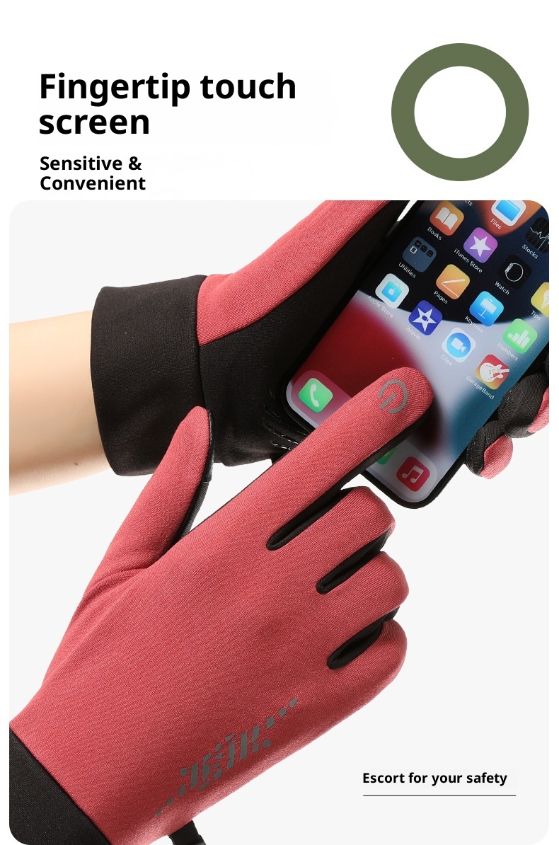 Guanti da sci e ciclismo ActiveGo Outdoor, caldi e antiscivolo, per uomo e donna, autunno inverno, con touch screen, in velluto_voghion.com