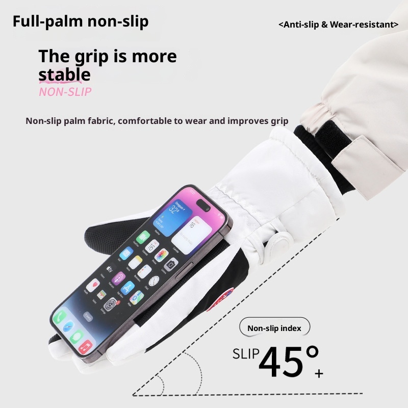 ActiveGo Winter-Radbekleidung für Erwachsene, Touchscreen-kompatibel, warm, mit Fleece gefüttert, dickwandig, kälte- und winddicht, für Damen und Herren, geeignet für Radfahren und Outdoor-Aktivitäten_voghion.com