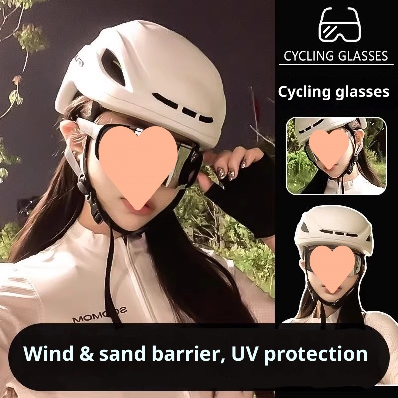 001 Riding Day Night Dual-use Sunglasses For Men And Women, Large Face Windproof Photochromic Cycling Glasses, Trendy_voghion.com