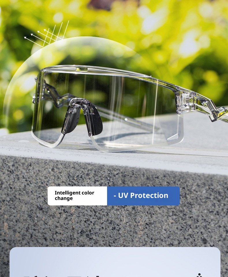 Lunettes de cyclisme intelligentes à changement de couleur 001 pour hommes et femmes, protection UV, lunettes de vélo, de course à pied et de ski en extérieur, résistantes à la poussière_voghion.com