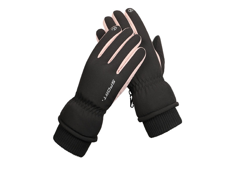 ActiveGo Women's Winter Outdoor Ski Fleece-Lined Touchscreen Warm Anti-Lost Buckle Non-Slip Gloves_voghion.com