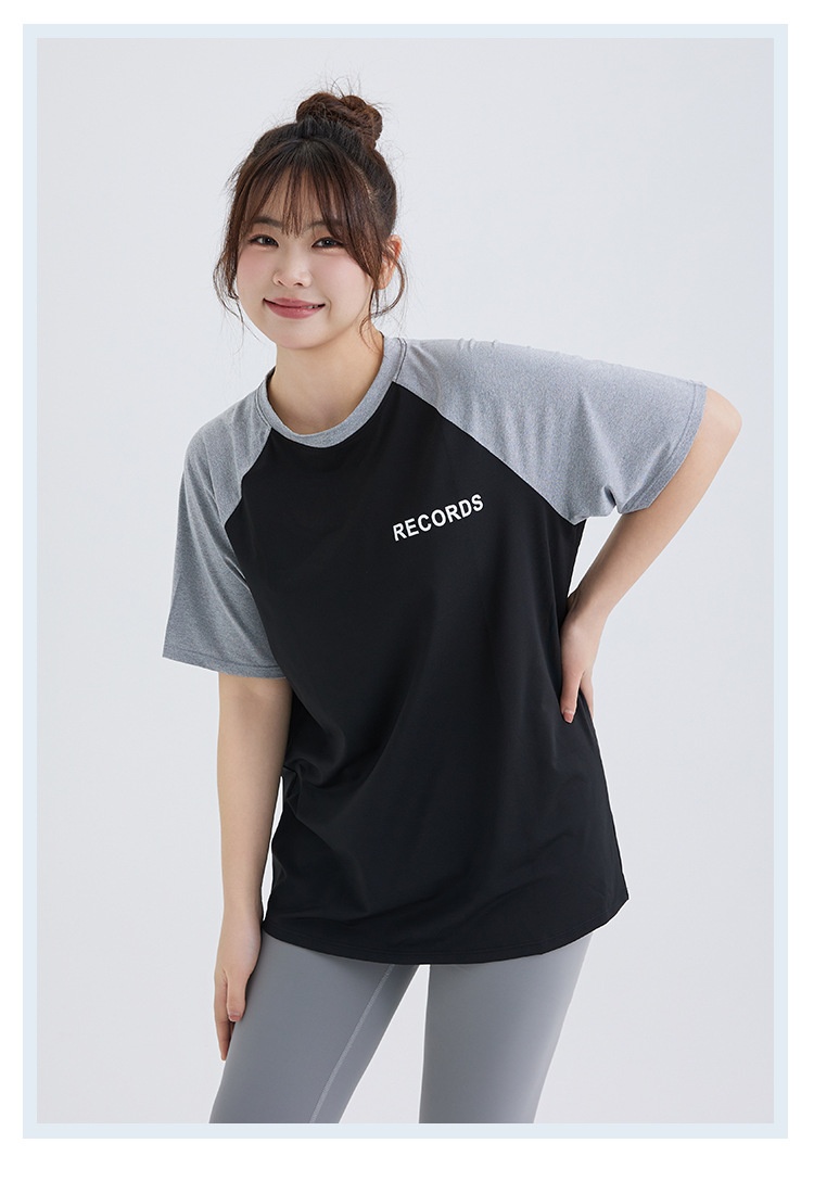 Lockeres Plus Size Fat MM Cov-Up Sporttop für Damen, schnelltrocknend, kurzärmelig, atmungsaktiv, Lauf-, Fitness- und Yoga-T-Shirt_voghion.com