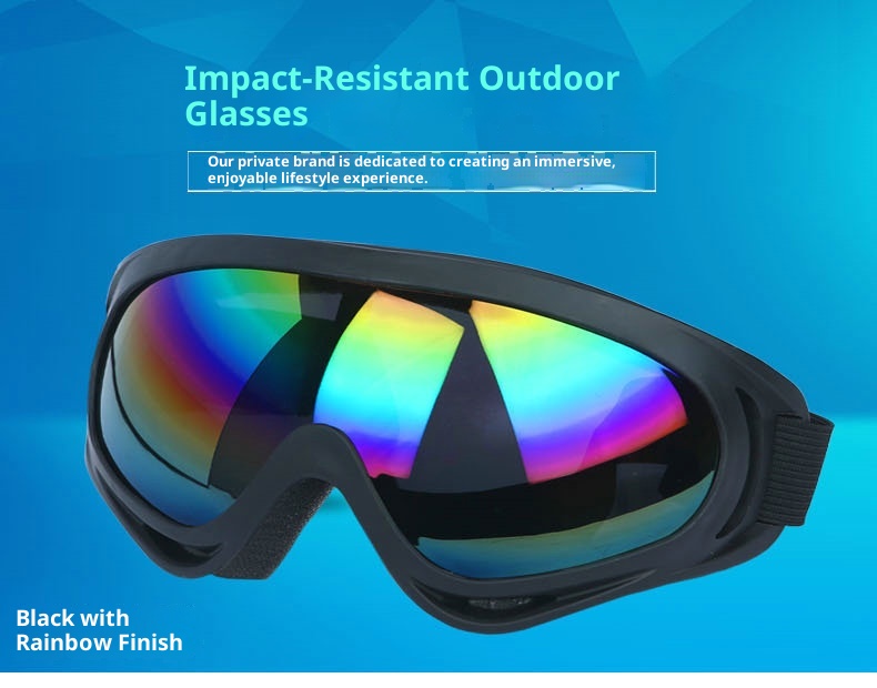 001 X400 Cycling Tactical Glasses Ski Single Layer Windproof Lightproof Unisex Equipment Snow Sports Outdoor Goggles_voghion.com