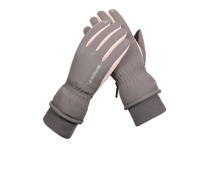 ActiveGo Women's Winter Outdoor Ski Fleece-Lined Touchscreen Warm Anti-Lost Buckle Non-Slip Gloves_voghion.com