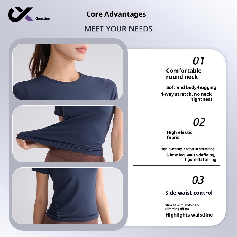 Short Sleeve Outdoor Quick-Dry T-Shirt Pilates Yoga Women Summer Top Sports Style Fitness Wear_voghion.com