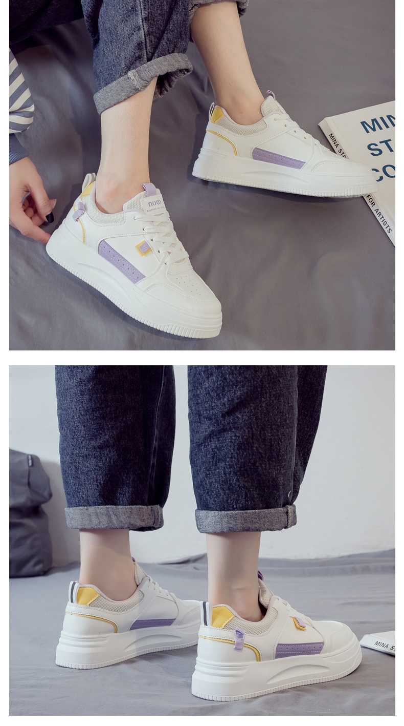 001 Novo Tênis Feminino para Comércio Exterior, Versátil, Macio e Confortável, Sola Grossa, Primavera e Outono, Casual de Alta Qualidade_voghion.com