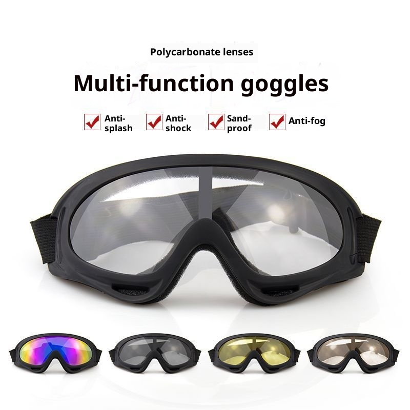 001 Óculos de Ciclismo à Prova de Areia, Proteção para Trabalho, Motociclismo, Transparentes, Antipoeira, Resistente ao Vento, para Homens, Esqui, Off-road_voghion.com